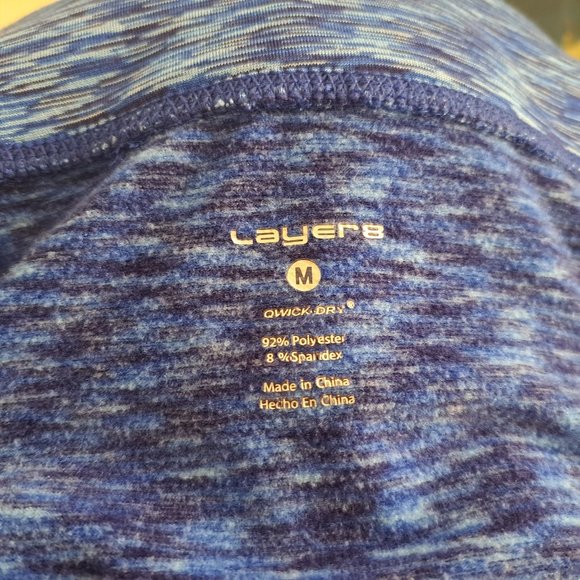 Layer 8 Women Activewear Tops Blue Print Color Size M Preowned Good Condition - Picture 9 of 9